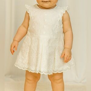 Koala Kids White Floral Lace Dress (1022)